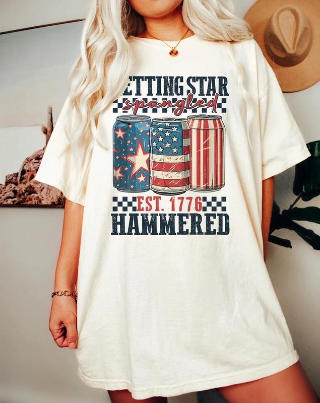 Getting Star Spangled Hammered Shirt, America Shirt, Funny America Shirt, 4th Of July Shirt, Party in the USA,...