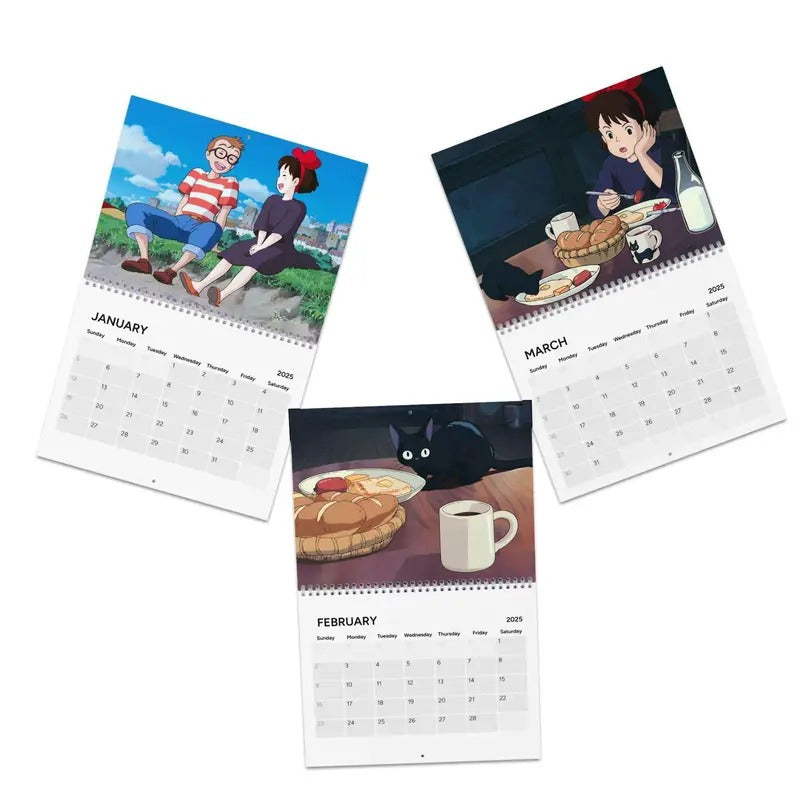 Ghibli 2025 Wall Calendar featuring Ponyo, Spirited Away, Arrietty, and more, Anime Calendar, Movie Calendar, Pop Culture...