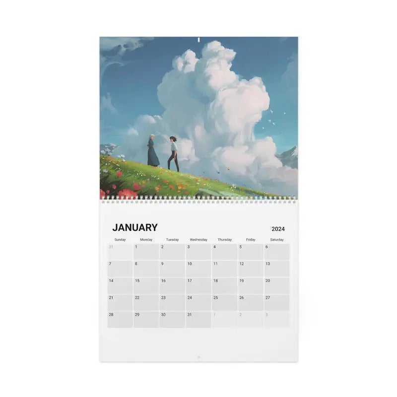 Ghibli 2025 Wall Calendar featuring Ponyo, Spirited Away, Arrietty, and more, Anime Calendar, Movie Calendar, Pop Culture...