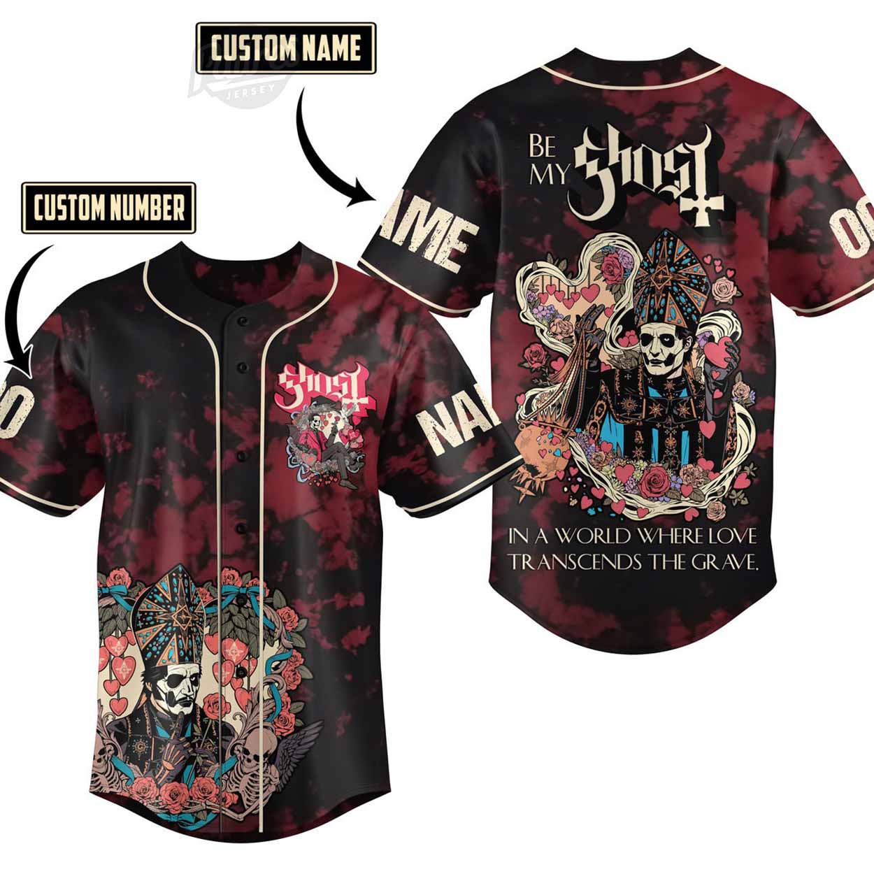 Ghost Band Personalized Baseball Jersey - Padres Jersey Oasis: Elevate Your Baseball Style Game T-Shirts, Hoodie, Sweatshirt