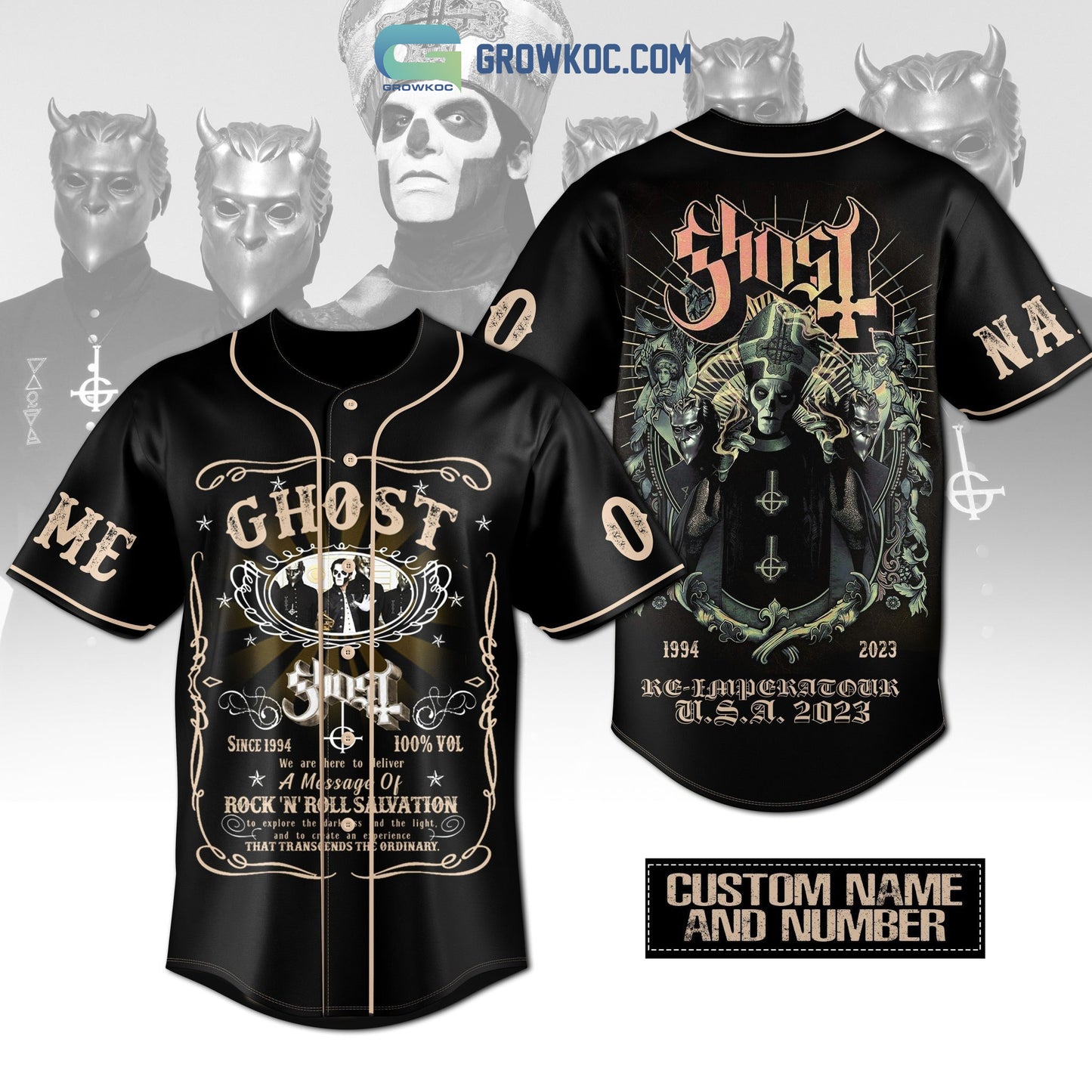 Ghost Band Re Impera Tour USA 2023 Personalized Baseball Jersey