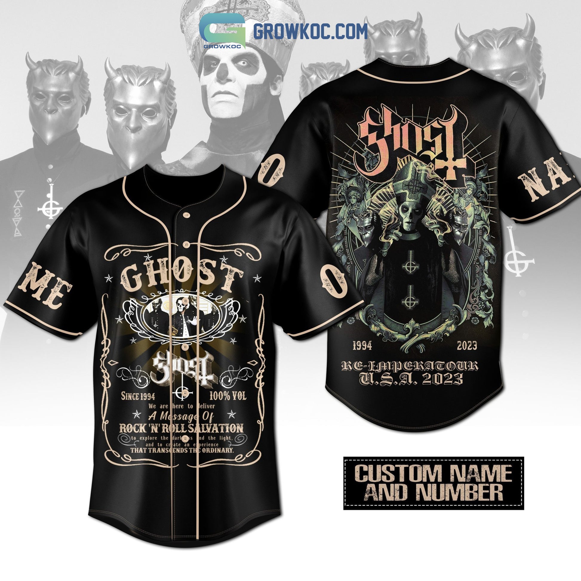 Ghost Band Re Impera Tour USA 2023 Personalized Baseball Jersey