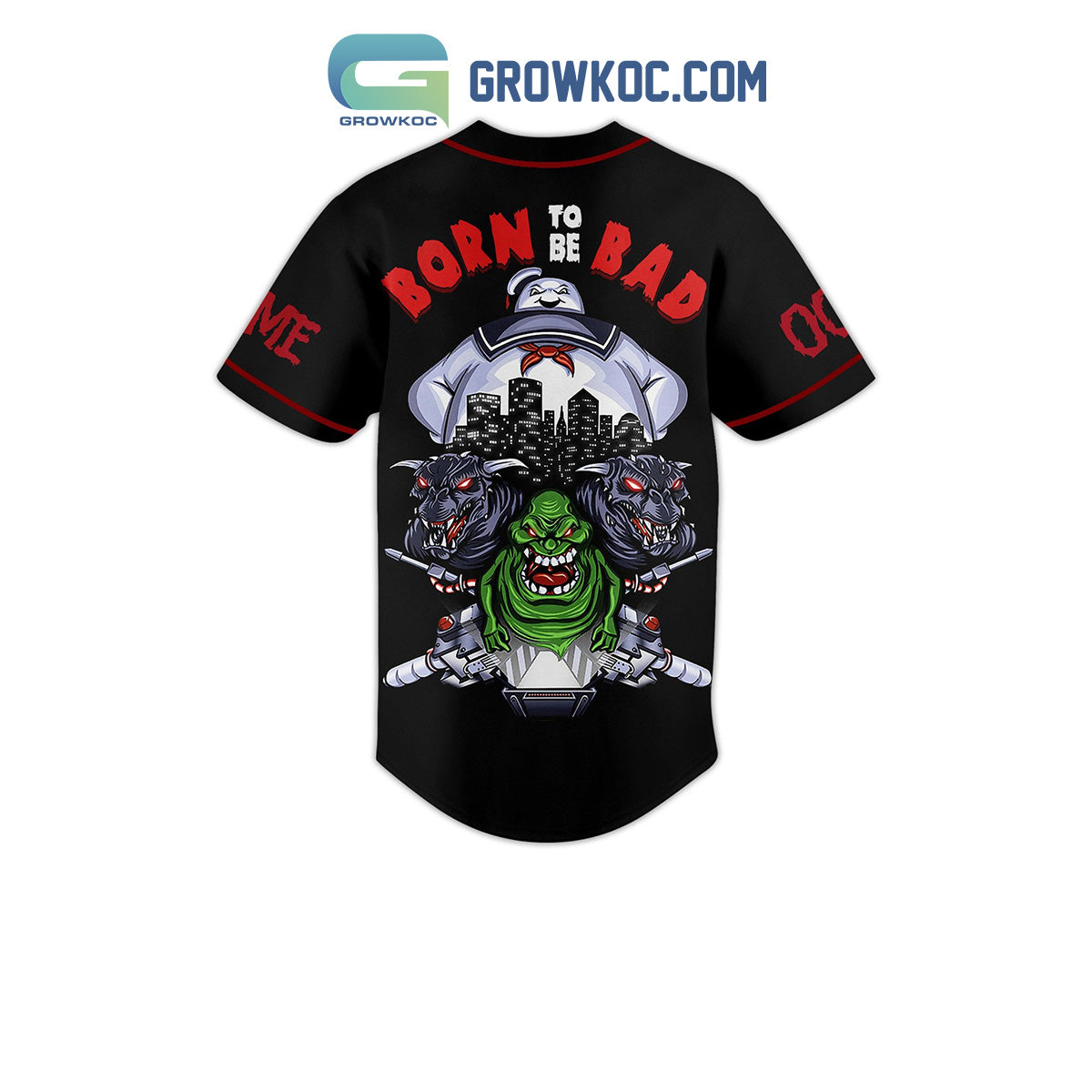 Ghost Busters Born To Be Bad Personalized Baseball Jersey