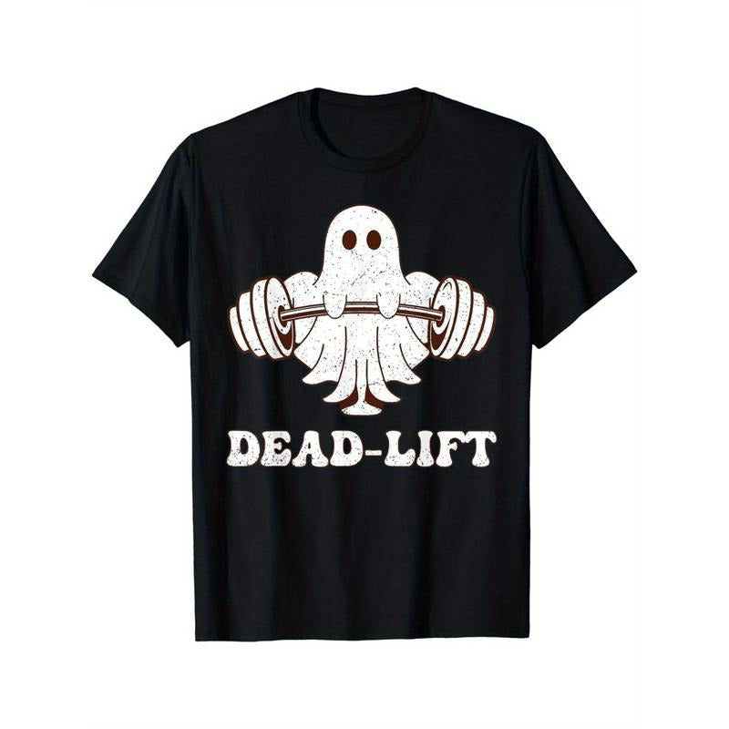 Ghost Dead Lift Groovy Fitness Spooky Funny Halloween Gym T-Shirt made in usa Hoodie, Sweatshirt | WearSparks.com