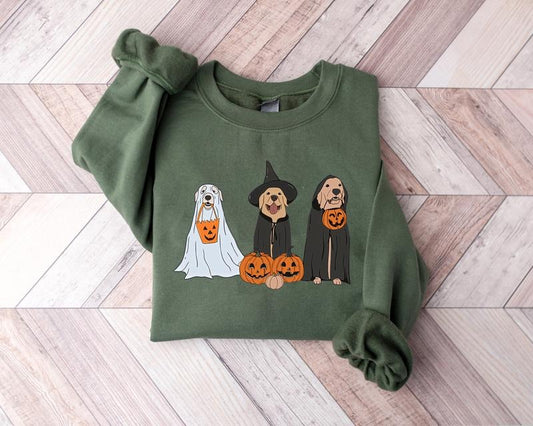 Ghost Dogs Halloween Sweatshirt, Halloween Dog Shirt, Ghost Shirt, Fall Halloween Shirt, Pumpkin Sweatshirt, Fall Pumpkin...