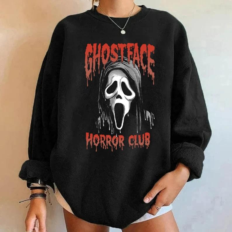 Ghost Face Sweatshirt, Scream Sweatshirt, Ghostface Sweatshirt, Ghostface Scary Sweater, Funny Halloween Shirt, Halloween...