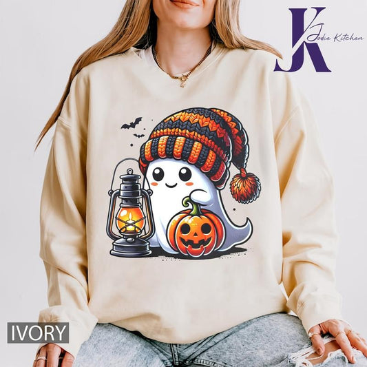 Ghost Halloween Shirt Crew, Cute Ghost Shirt, Womens Halloween Shirt, Cute Fall Shirt, Spooky Season Shirt, Gift For...