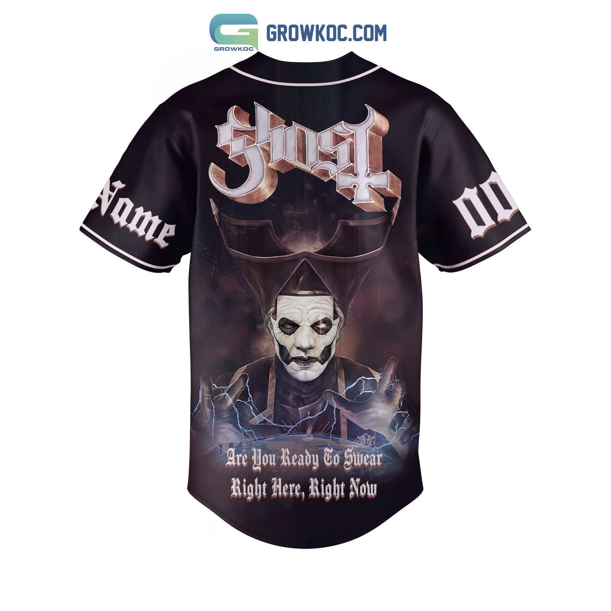 Ghost He Is Darkness At The Heart Of My Love Jesus He Knows Me Is Hunter’s Moon Personalized Baseball Jersey