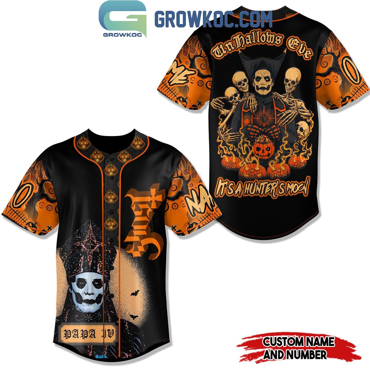 Ghost In Halloween Hunter Mood Personalized Baseball Jersey