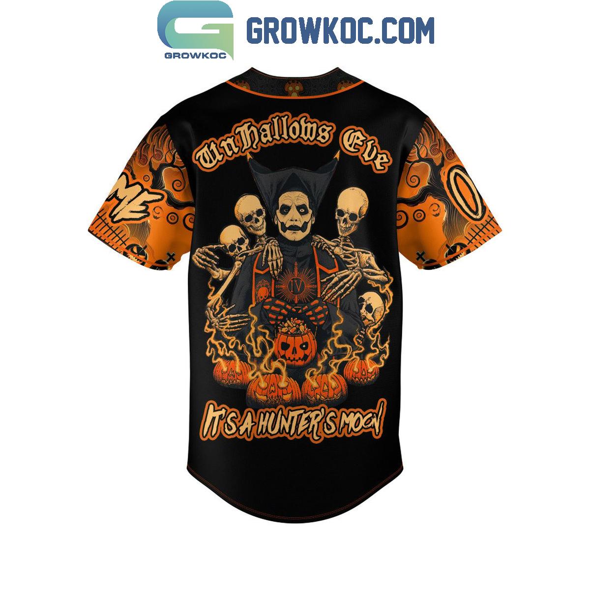 Ghost In Halloween Hunter Mood Personalized Baseball Jersey