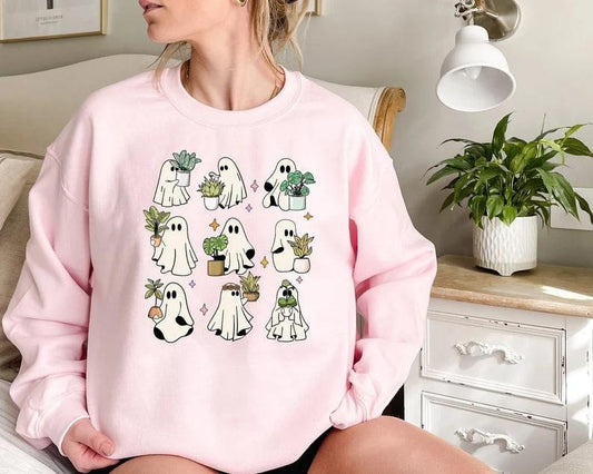 Ghost Plant Lady Sweatshirt, Plant Mama Sweater, Ghost Plant Sweatshirt, Ghost Plant Lady, Gardening Gift, Halloween...