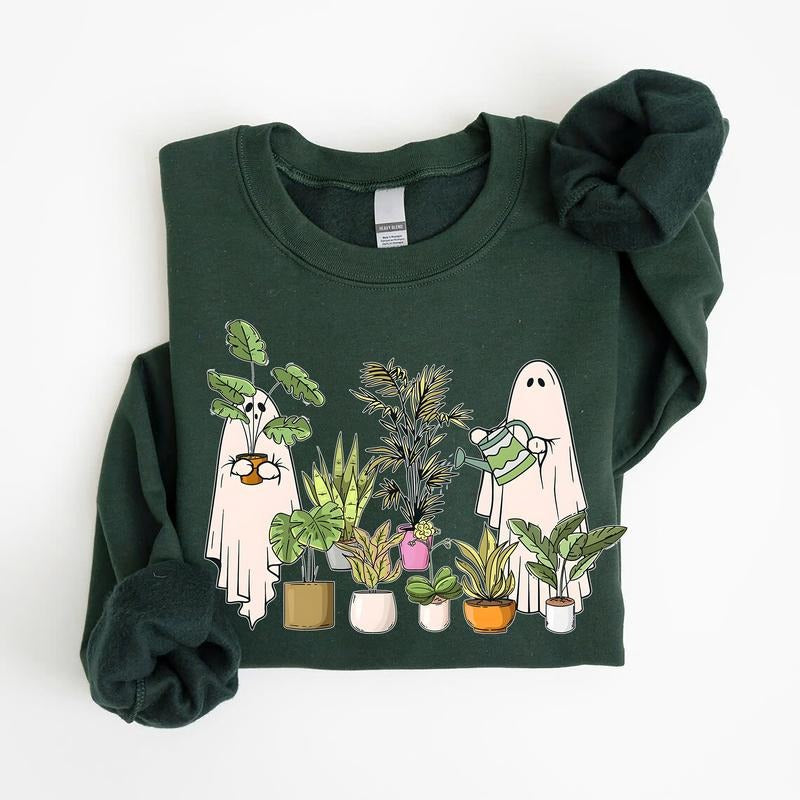 Ghost Plant Shirts Crazy Plant Lady TShirt, Ghost Plant Lady, Halloween Plants ,Ghost Plant Lady, Ghost Plant Shirts...
