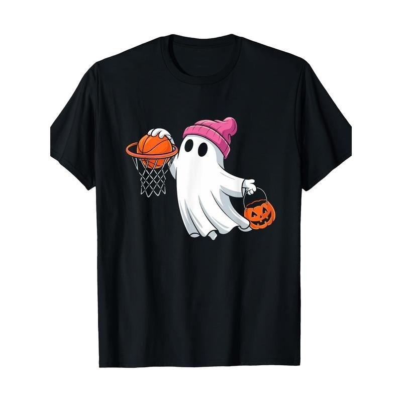 Ghost Play Basketball Halloween Costume T-shirt -100% cotton Made in USAstyle{n002}2 Hoodie, Sweatshirt | WearSparks.com
