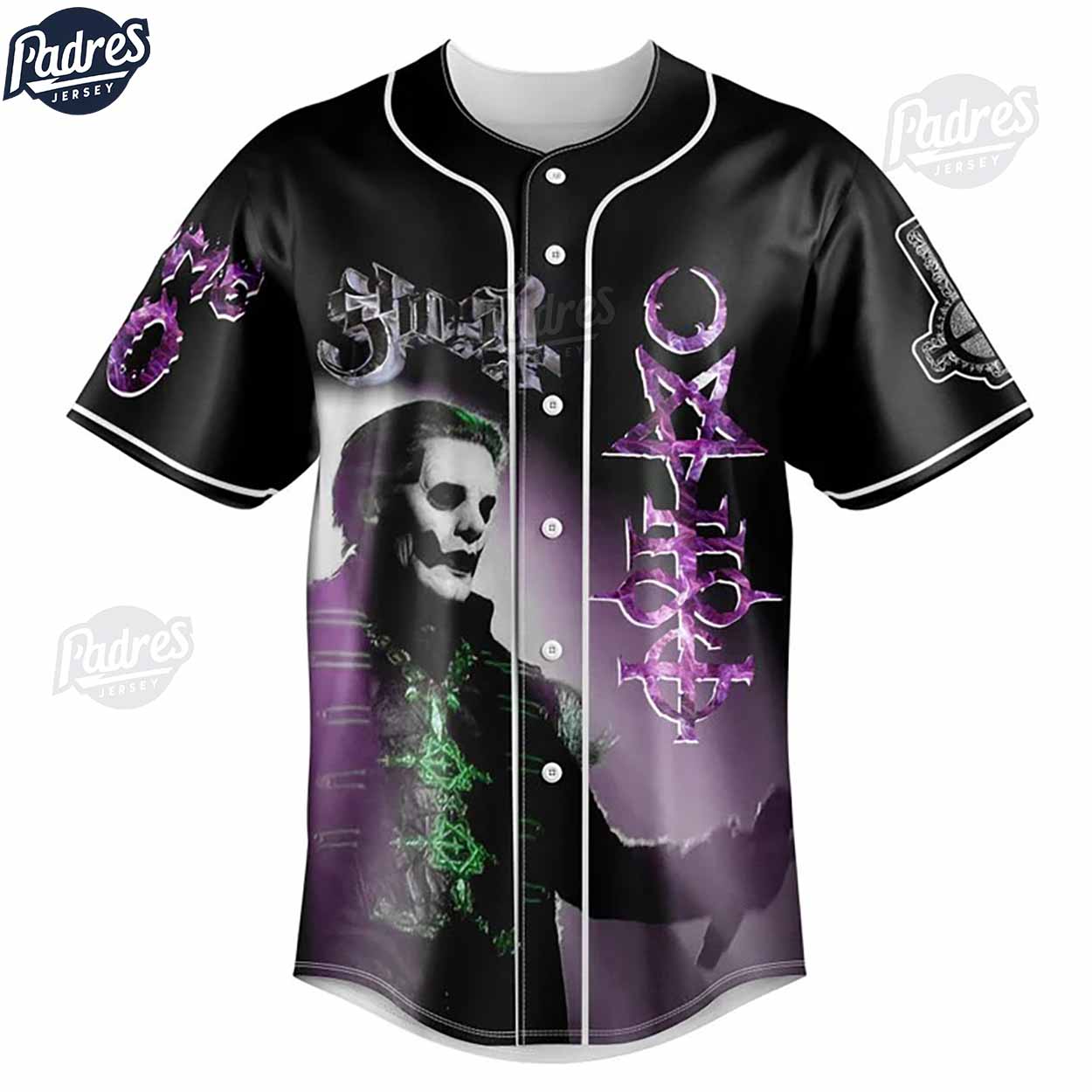 Ghost World Tour 2025 Baseball Jersey Outfit - Music Merch - Padres Jersey Oasis: Elevate Your Baseball Style... (Image 3)