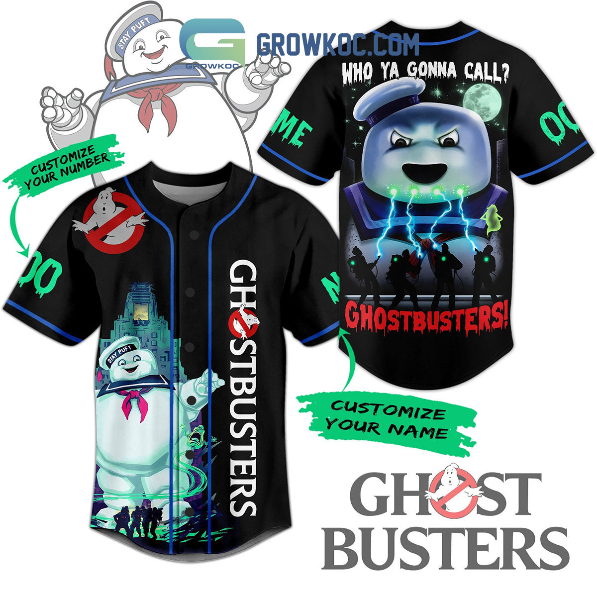 Ghostbusters I Ain’t Afraid Of No Ghost Personalized Baseball Jersey