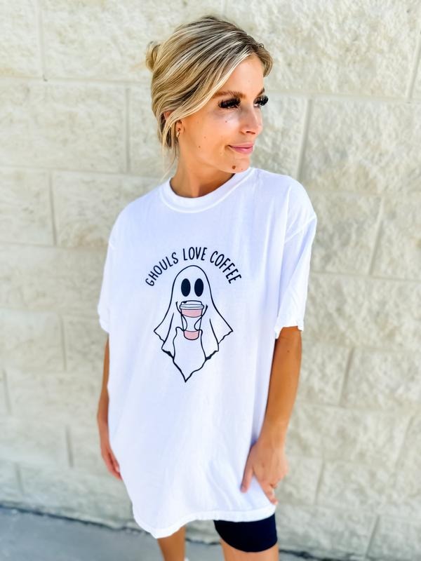 Ghouls Love Coffee Graphic Tee Hoodie, Sweatshirt | WearSparks.com