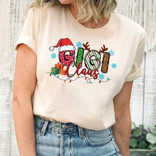 Gigi Claus T-shirt, Christmas Shirt, Grandma Shirt, Nana Tee, Gigi Tshirt, Gift for Grandma, Nana Gift, Christmas Gift...
