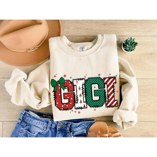 Gigi Mama Nana Mimi Christmas shirt, Christmas Coquette Sweatshirt, Christmas Mama Gift, Christmas Grandma Sweatshirt,...