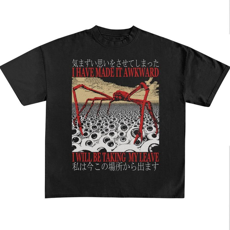 Gildan Funny Meme Shirt I Have Made It Awkward Japanese Meme Design Classic Fit Unisex Heavy Cotton Tee Top Novelty...