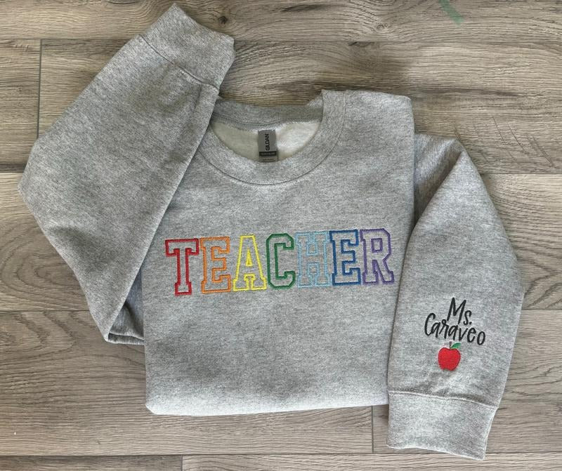 Gildan Teacher Crewneck T-Shirts, Hoodie, Sweatshirt | WearSparks.com