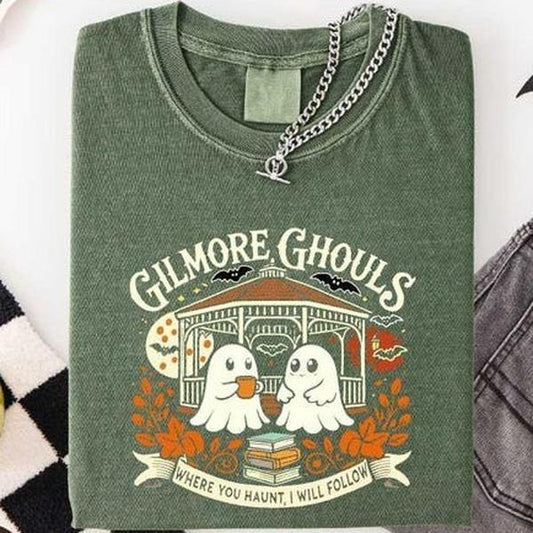 Gilmore Ghouls Shirt, Halloween Fall Vibes T-shirt, Comfort Colors Autumn Festival Shirt, Spooky Gilmore Girls Fan...