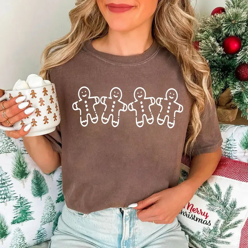 Gingerbread Shirt, Cute Christmas Sweatshirt, Gingerbread Man Sweatshirt, Women Holiday Shirt, Winter Tee, Gift for...