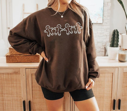 Gingerbread Sweatshirt, Gingerbread Christmas Shirt, Cute Christmas Sweater, Gingerbread Man Shirt, Women Holiday Shirt,...