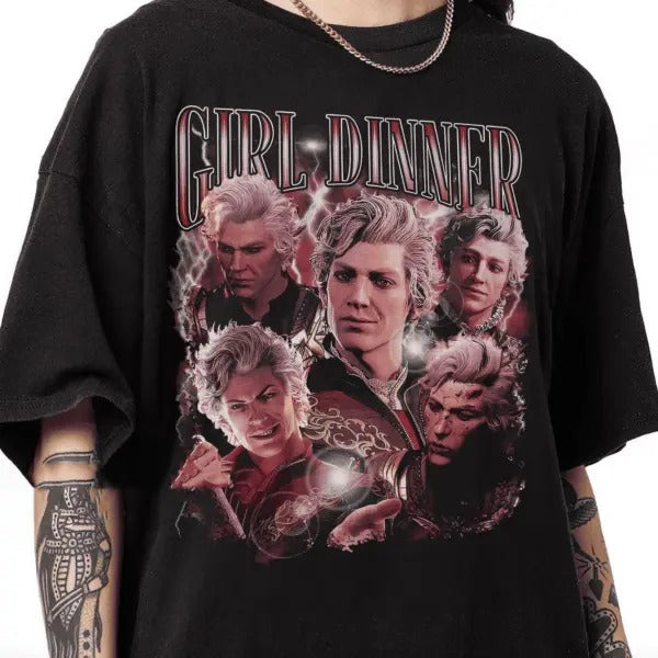 Girl Dinner Astarion Shirt, Baldurs Gate 3 Astarion Shirt Hoodie, Sweatshirt | WearSparks.com