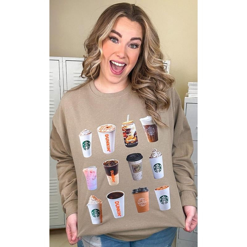 Give Me All the Coffee Graphic Sweatshirt T-Shirts, Hoodie | WearSparks.com