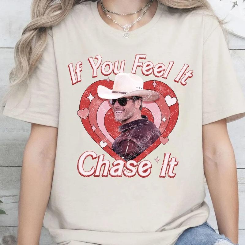 Glen Powell Shirt If You Feel It Chase It Shirt Tyler Owens Twisters Shirt Vintage 2024 Movie T-shirt Merch Men Women y2k...
