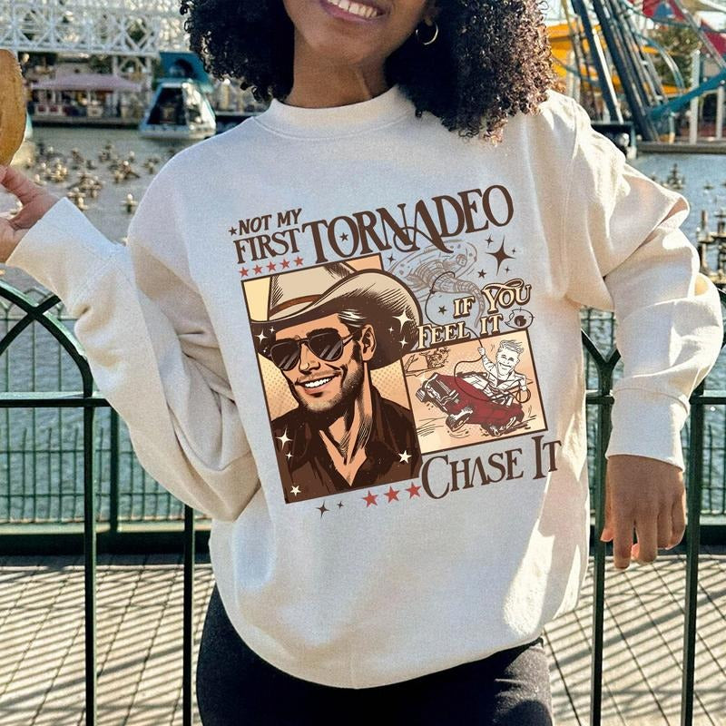 Glen Powell t shirt, Not My First Tornadeo Shirt, Not My First Tornadeo Fan Art, Weather Lover and Storm Chaser...