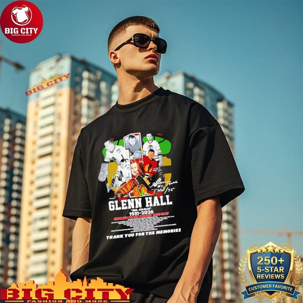 Glenn Hall Mr Goalie 1931 2026 Chicago Black Hawks thank you Shirt