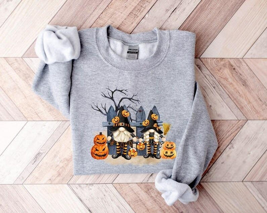 Gnome Sweatshirt, Halloween Gnome Sweater, Halloween Sweatshirt, Halloween Sweater, Spooky Sweatshirt, Halloween Gift,...