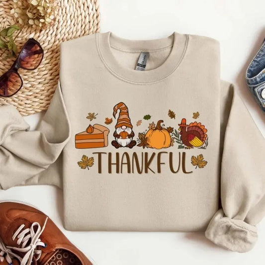 Gnomes Fall Sweatshirt, Cute Gnome Sweater, Fall Gift, Fall Shirt, Gift For Thanksgiving, Thanksgiving Gnome,...