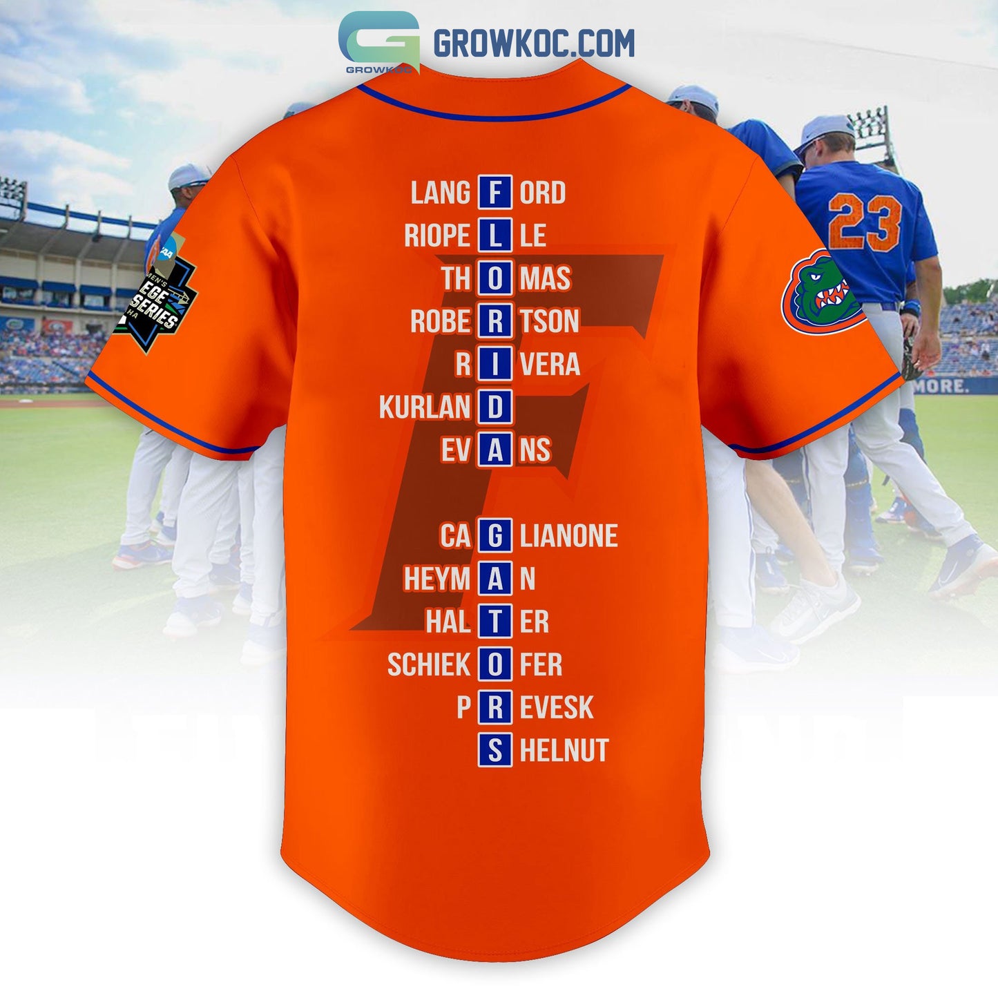 Go Gators 2023 NCAA Baseball National Champions Baseball Jersey
