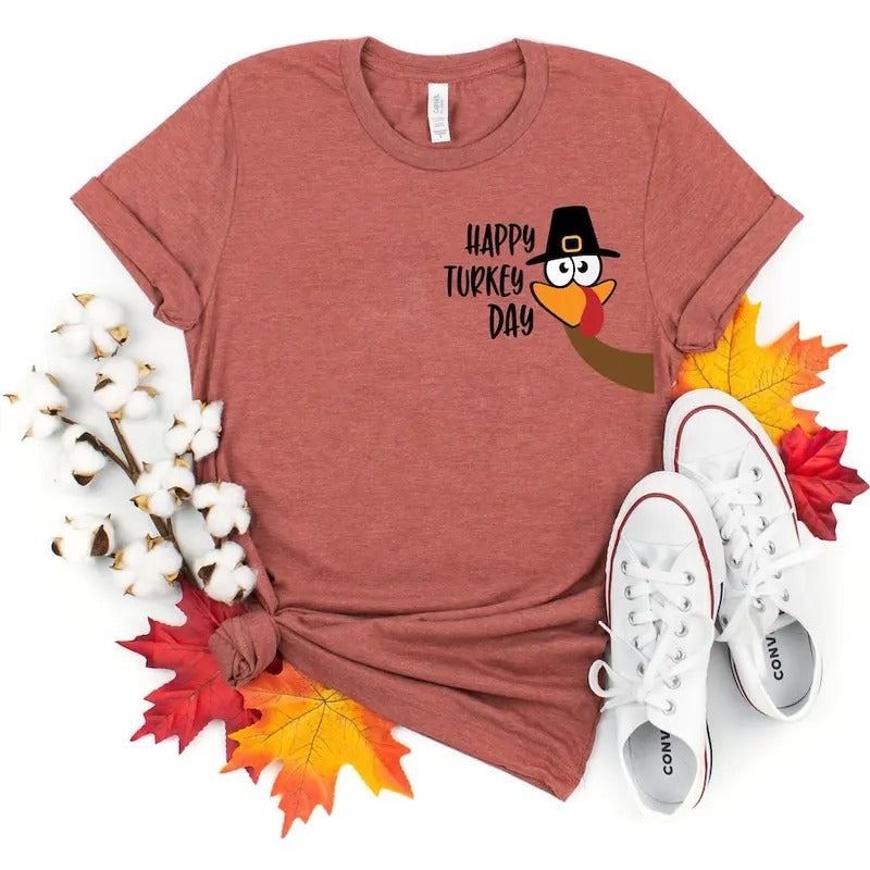 Gobble Gobble Thanksgiving Shirt, Thanksgiving t shirt womens, family thanksgiving shirts Cotton Top Womenswear Light...