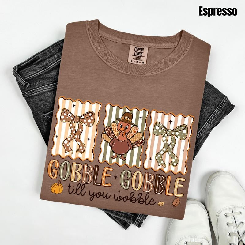 Gobble Gobble Trio Comfort Colors T-Shirt 'NLB' Hoodie, Sweatshirt | WearSparks.com