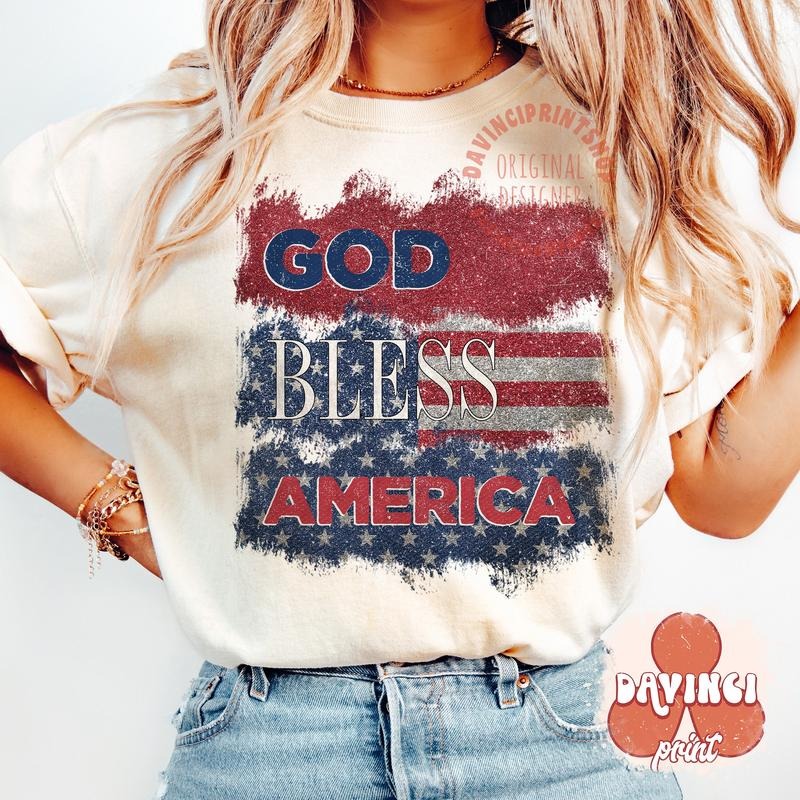 God Bless America Shirt 4th Of July Shirt Christian 4th Of July Shirt America Shirt Christian Shirt Blessed Shirt Fourth...