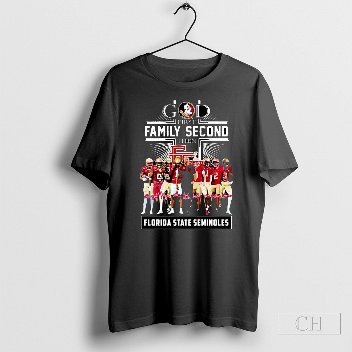 God First Family Second Then Florida State Seminoles 2025 Signature Tee Shirt