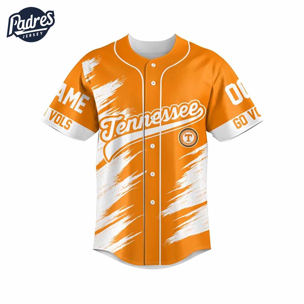 God First Family Second Then Tennessee Football Custom Baseball Jersey - Padres Jersey Oasis: Elevate Your... (Image 2)
