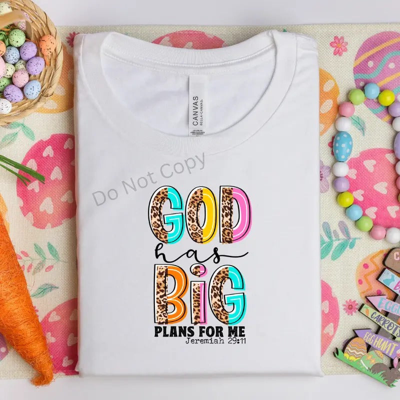 God Has Big Plans For Me DTF Transfer ONLY - This is NOT a T Shirt Hoodie, Sweatshirt | WearSparks.com
