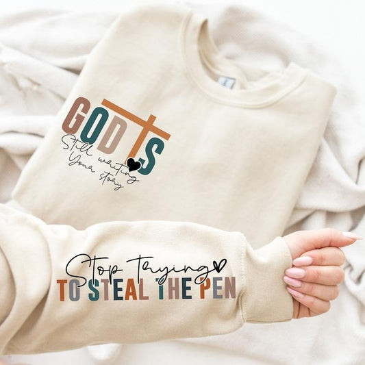 God is Still Writing Your Story T-Shirt, Inspirational Church Sweater, Christian Sweatshirt, Bible Verse  T-shirt,...