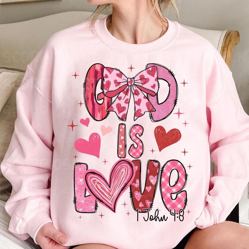 God is love Sweat, Christian valentine Sweat, Retro valentines Sweat, Love like Jesus Sweat, Valentine day Gifts, Gift...