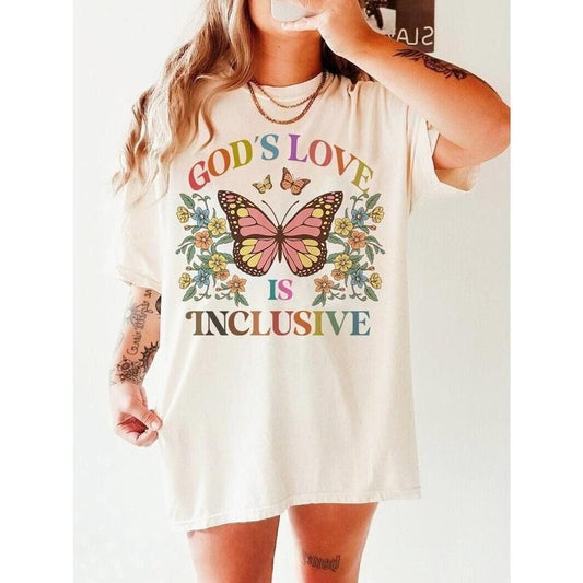 God's Love Is Inclusive T Shirt Hoodie Sweater Christian LGBTQ Pride Ally LGBTQ Pride Shirt Pride Month Gift Gay Rights...
