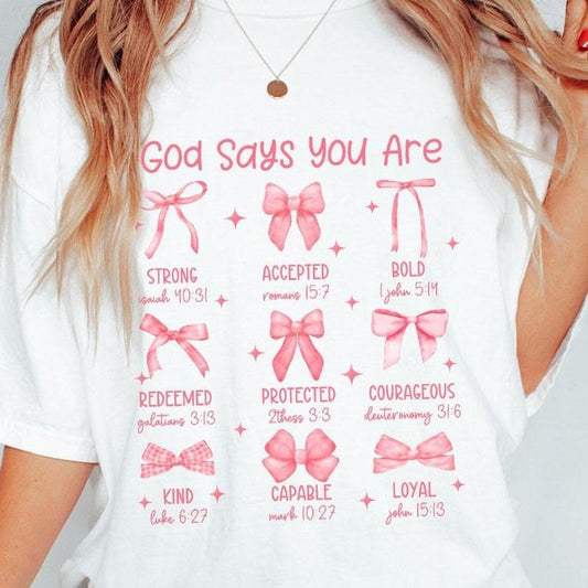 God says I am Mothers Shirts, Comfort Color Shirt For Mom, Christian Shirt For Mother's Day, Mother God Says T-Shirt,...
