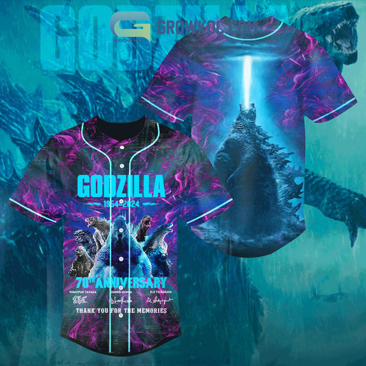 Godzilla 70 Years Of The Memories1954-2024 Baseball Jersey
