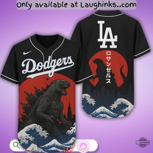Godzilla Los Angeles Dodgers Japan Edition 2025 Baseball Jersey Shirt