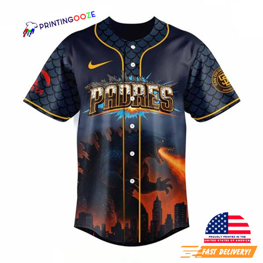 Godzilla San Diego Padres Baseball Jersey