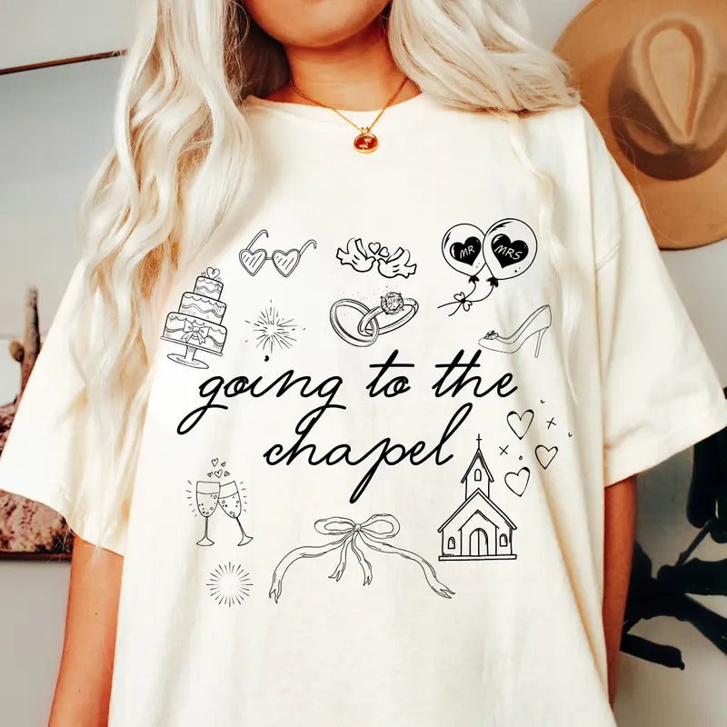 Going to the Chapel T-shirt ~ Unisex Apparel Relaxed Fit Printed In The USA Clothing Womenswear Casual Comfort Cotton Top...