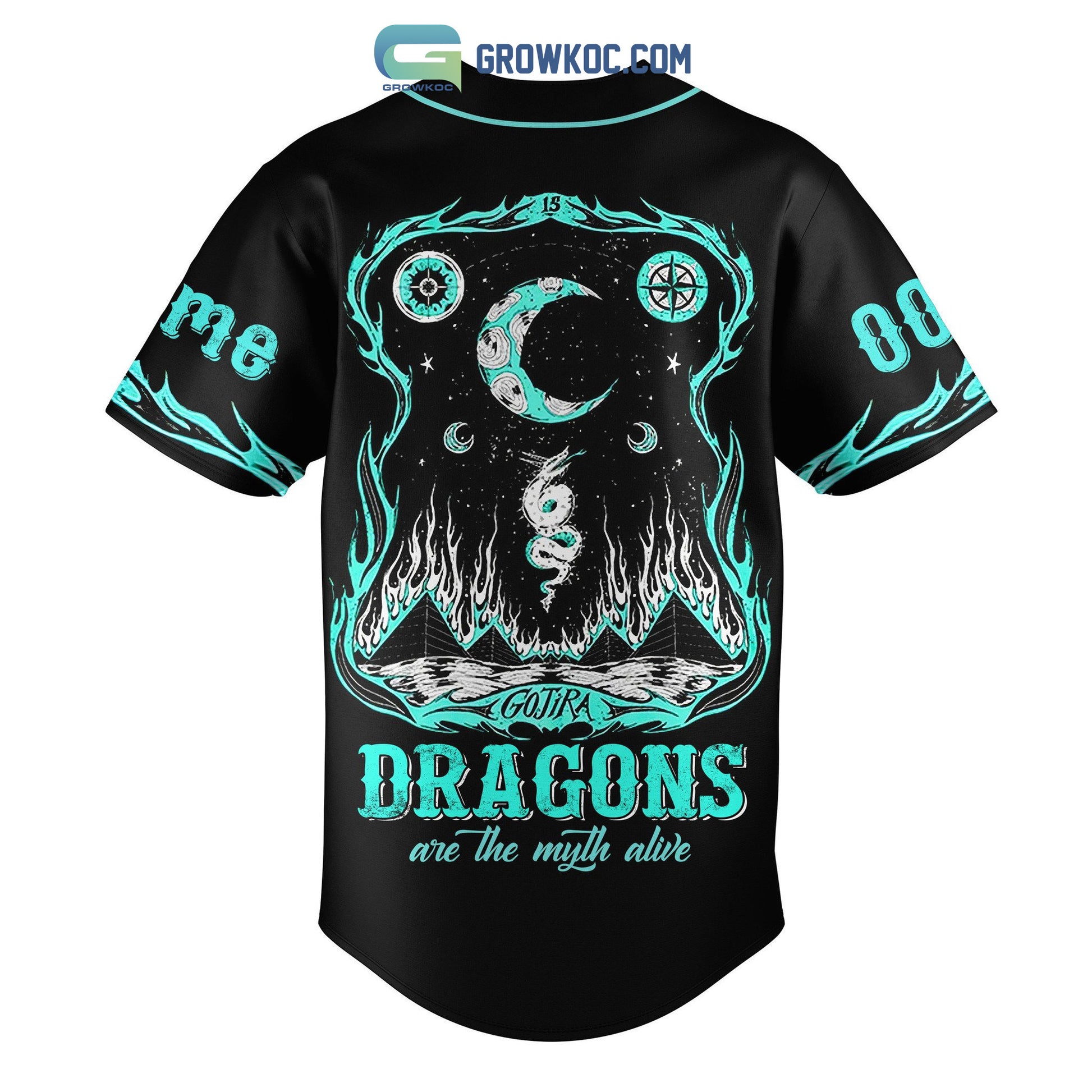 Gojira Dragons Are The Myth Alive Personalized Baseball Jersey